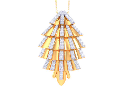 3D Printable Cad jewelry design of Lady diamond Pendant 3D 模型