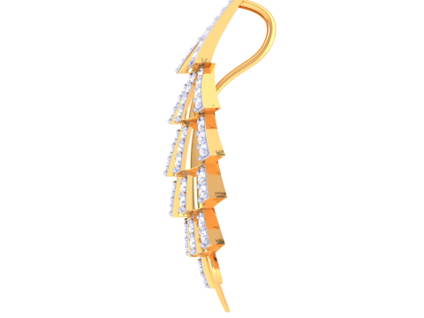 3D Printable Cad jewelry design of Lady diamond Pendant Modèle 3D