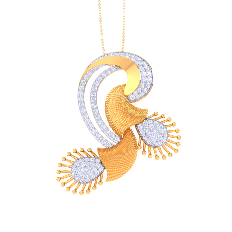 3D Printable Cad jewelry design of Lady diamond Pendant Model 3D .c4d .max .obj .3ds .fbx .stl .blend