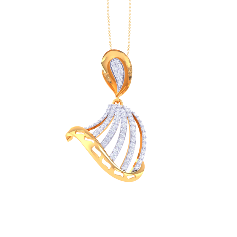 3D Printable Cad jewelry design of Lady diamond Pendant Model 3D .c4d .max .obj .3ds .fbx .stl .blend