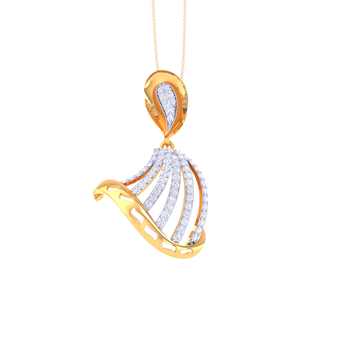 3D Printable Cad jewelry design of Lady diamond Pendant 3D Model .c4d .max .obj .3ds .fbx .stl .blend 