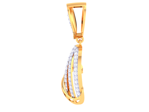 3D Printable Cad jewelry design of Lady diamond Pendant Model 3D
