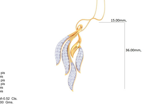 3D Printable Cad jewelry design of Lady diamond Pendant 3Dモデル