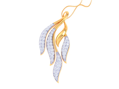 3D Printable Cad jewelry design of Lady diamond Pendant 3D Model