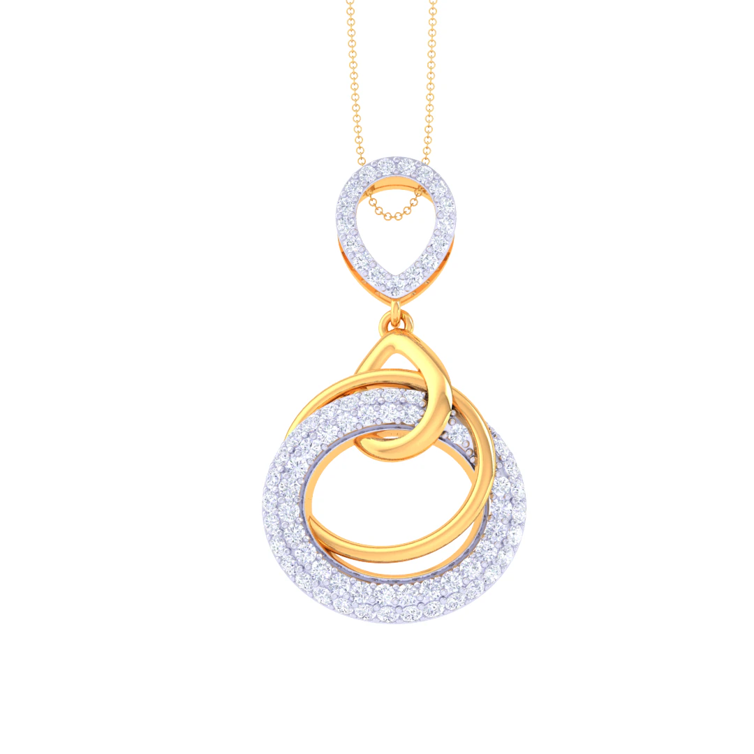 3D Printable Cad jewelry design of Lady diamond Pendant 3D Model .c4d .max .obj .3ds .fbx .stl .blend 