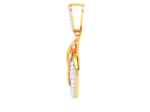 3D Printable Cad jewelry design of Lady diamond Pendant 3D Model