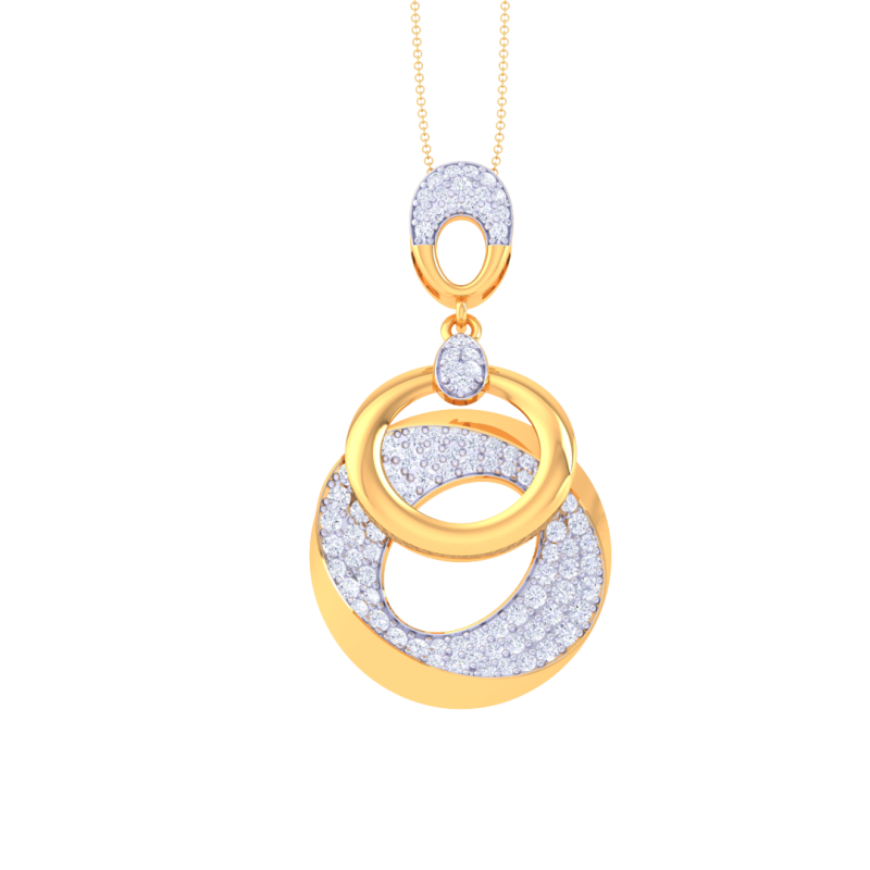 3D Printable Cad jewelry design of Lady diamond Pendant Modello 3D .c4d .max .obj .3ds .fbx .stl .blend