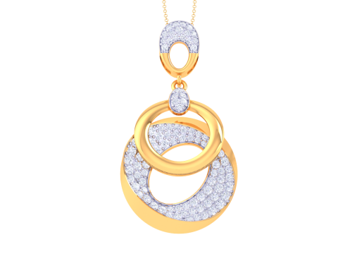 3D Printable Cad jewelry design of Lady diamond Pendant 3D Model