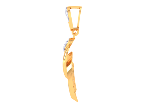 3D Printable Cad jewelry design of Lady diamond Pendant Modello 3D