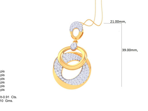 3D Printable Cad jewelry design of Lady diamond Pendant Modello 3D