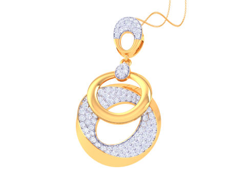 3D Printable Cad jewelry design of Lady diamond Pendant Modello 3D