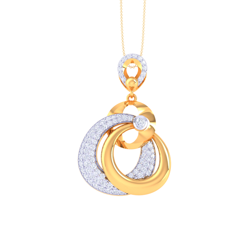 3D Printable Cad jewelry design of Lady diamond Pendant Modelo 3D .c4d .max .obj .3ds .fbx .stl .blend