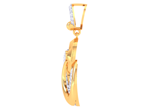 3D Printable Cad jewelry design of Lady diamond Pendant Modelo 3D