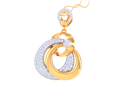 3D Printable Cad jewelry design of Lady diamond Pendant Modelo 3D