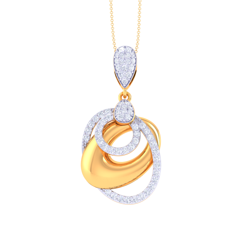 3D Printable Cad jewelry design of Lady diamond Pendant Modèle 3D .c4d .max .obj .3ds .fbx .stl .blend