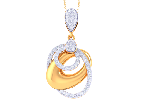 3D Printable Cad jewelry design of Lady diamond Pendant 3D Model