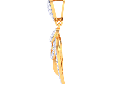 3D Printable Cad jewelry design of Lady diamond Pendant Modèle 3D