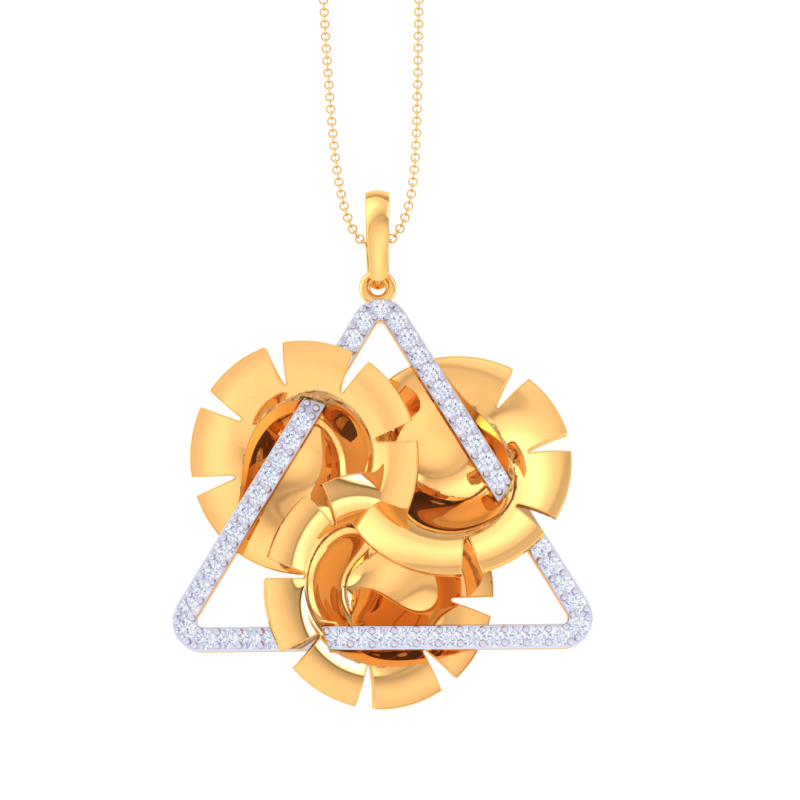 3D Printable Cad jewelry design of Lady diamond Pendant 3D Модель .c4d .max .obj .3ds .fbx .stl .blend