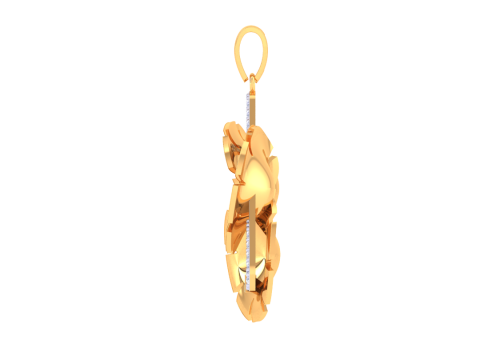 3D Printable Cad jewelry design of Lady diamond Pendant 3D Модель