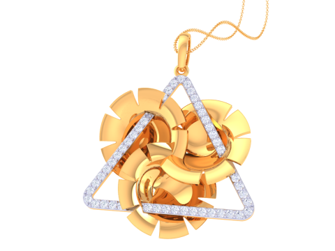 3D Printable Cad jewelry design of Lady diamond Pendant 3D Модель