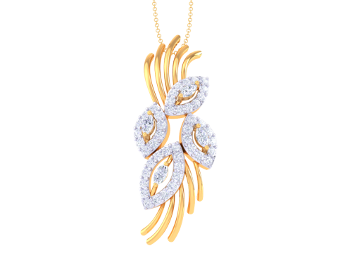 3D Printable Cad jewelry design of Lady diamond Pendant 3D Model