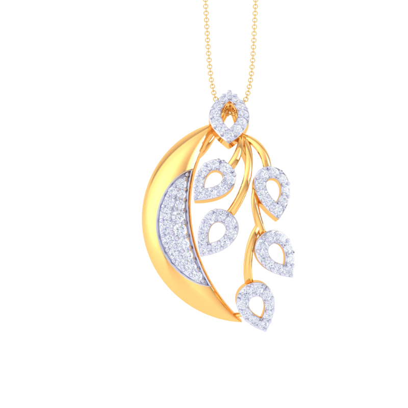 3D Printable Cad jewelry design of Lady diamond Pendant 3D Модель .c4d .max .obj .3ds .fbx .stl .blend