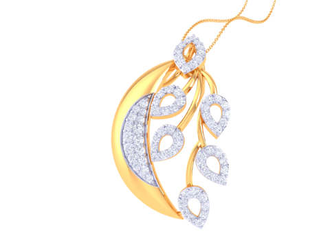3D Printable Cad jewelry design of Lady diamond Pendant 3D Модель