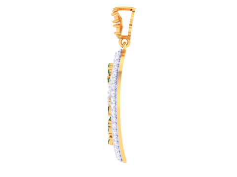 3D Printable Cad jewelry design of Lady diamond Pendant 3D 模型