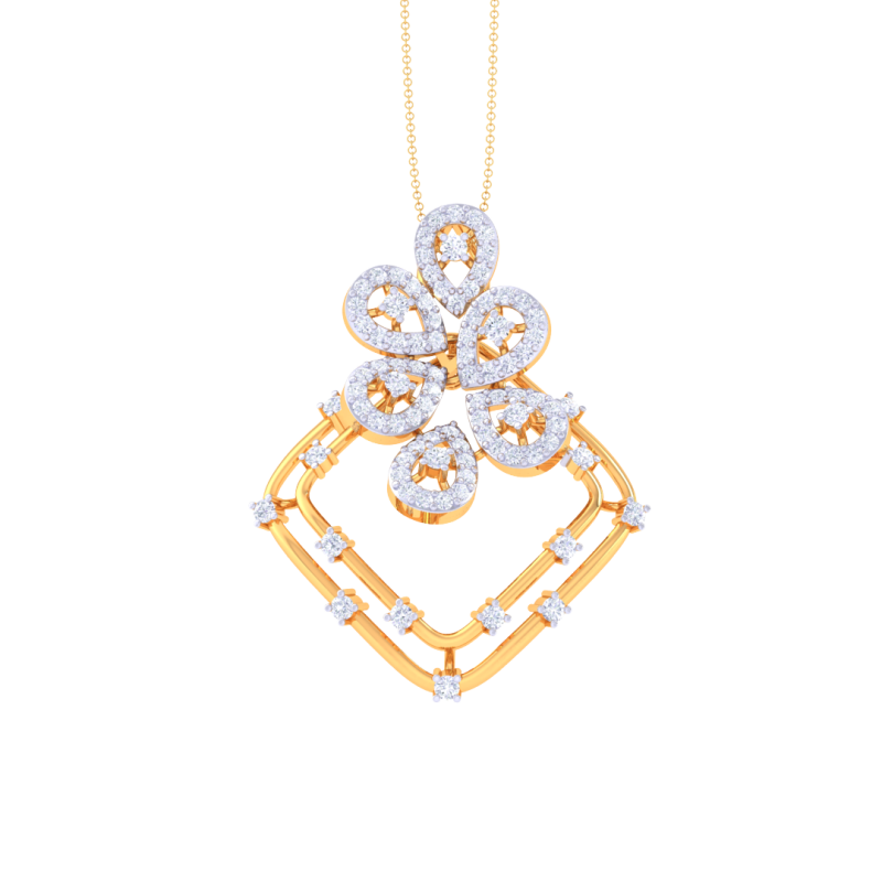 3D Printable Cad jewelry design of Lady diamond Pendant Modelo 3D .c4d .max .obj .3ds .fbx .stl .blend