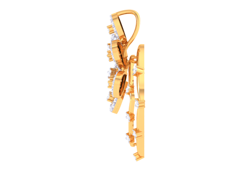 3D Printable Cad jewelry design of Lady diamond Pendant Modelo 3D