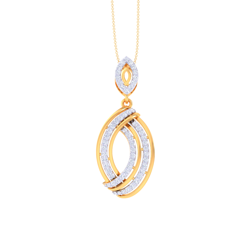 3D Printable Cad jewelry design of Lady diamond Pendant 3D-Modell .c4d .max .obj .3ds .fbx .stl .blend