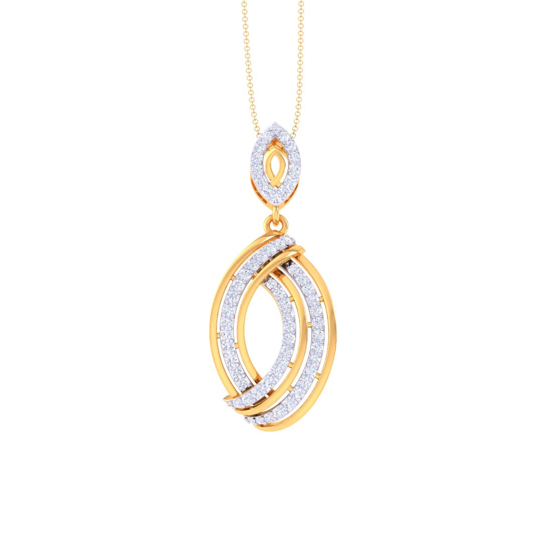 3D Printable Cad jewelry design of Lady diamond Pendant 3D Model .c4d .max .obj .3ds .fbx .stl .blend 