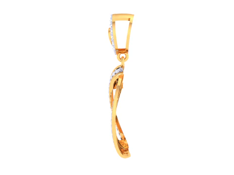 3D Printable Cad jewelry design of Lady diamond Pendant 3D Model