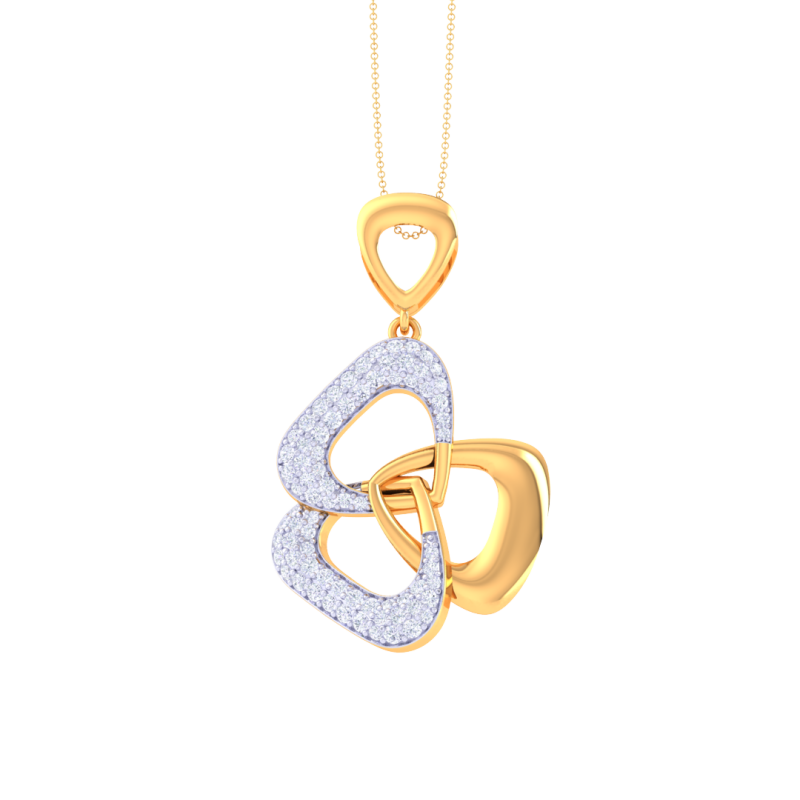 3D Printable Cad jewelry design of Lady diamond Pendant 3D Model .c4d .max .obj .3ds .fbx .stl .blend 