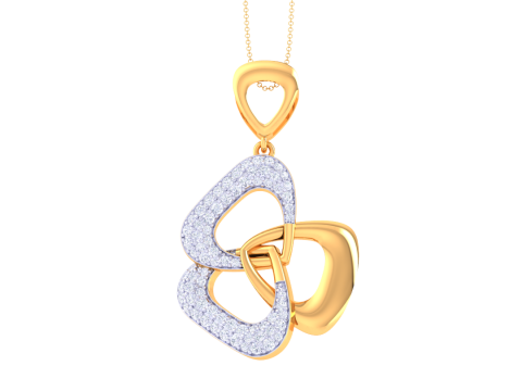 3D Printable Cad jewelry design of Lady diamond Pendant 3D 模型