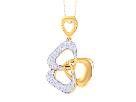 Projekt biżuterii Cad do druku 3D z diamentowym wisiorkiem Lady Model 3D