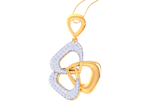 3D Printable Cad jewelry design of Lady diamond Pendant 3D Model