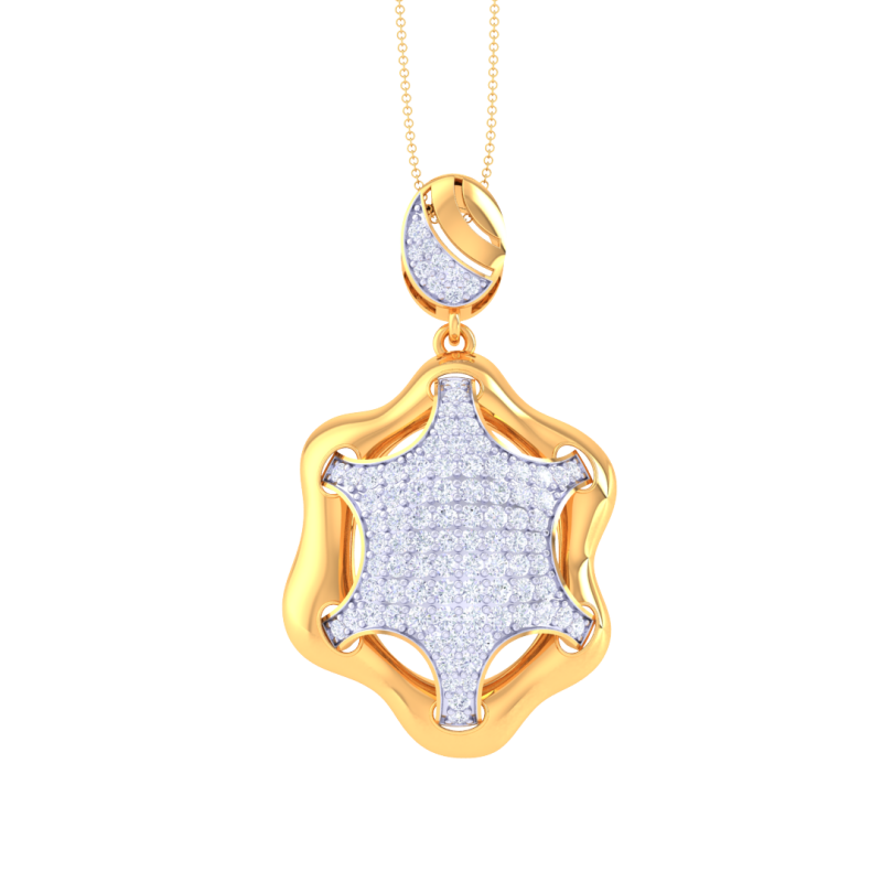 3D Printable Cad jewelry design of Lady diamond Pendant Modelo 3D .c4d .max .obj .3ds .fbx .stl .blend