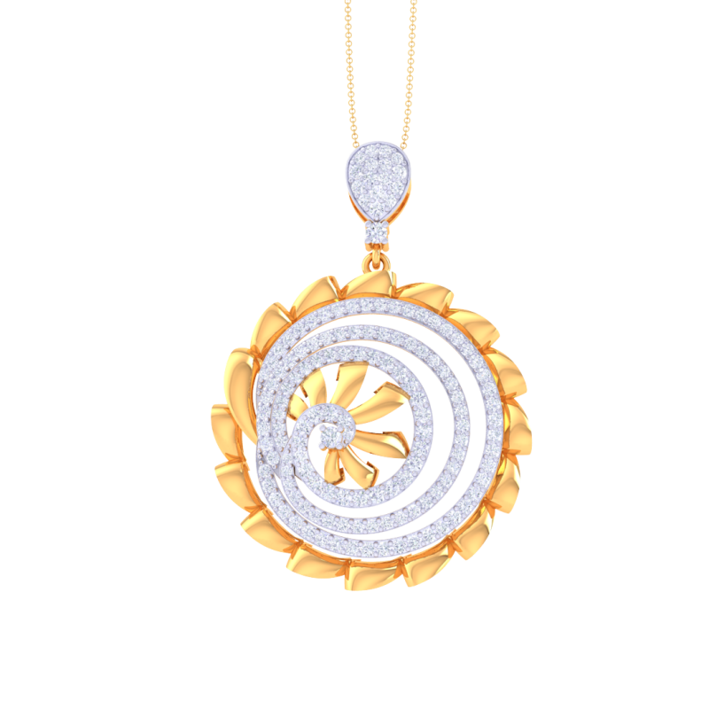 3D Printable Cad jewelry design of Lady diamond Pendant 3D 模型 .c4d .max .obj .3ds .fbx .stl .blend