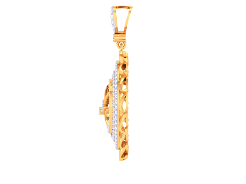 3D Printable Cad jewelry design of Lady diamond Pendant 3D 模型