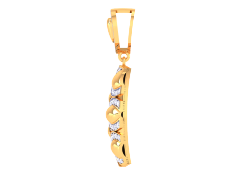 3D Printable Cad jewelry design of Lady diamond Pendant 3D मॉडल