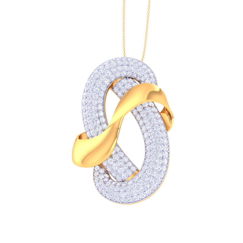 3D Printable Cad jewelry design of Lady diamond Pendant Model 3D .c4d .max .obj .3ds .fbx .stl .blend
