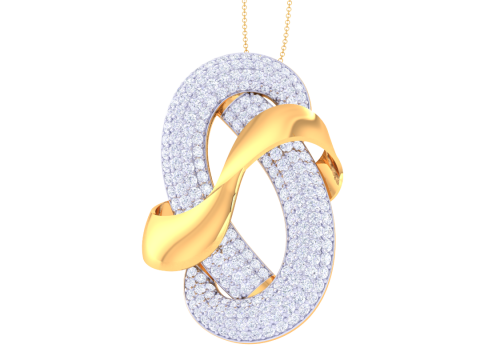 3D Printable Cad jewelry design of Lady diamond Pendant 3D 模型