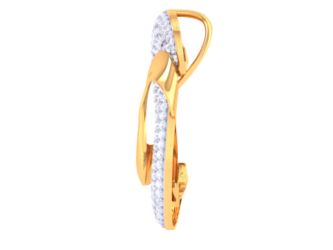 3D Printable Cad jewelry design of Lady diamond Pendant Model 3D