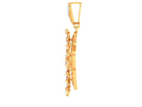 3D Printable Cad jewelry design of Lady diamond Pendant 3D Model