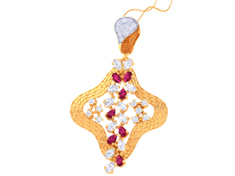 3D Printable Cad jewelry design of Lady diamond Pendant Modello 3D