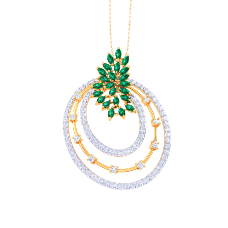 3D Printable Cad jewelry design of Lady diamond Pendant 3D Model .c4d .max .obj .3ds .fbx .stl .blend