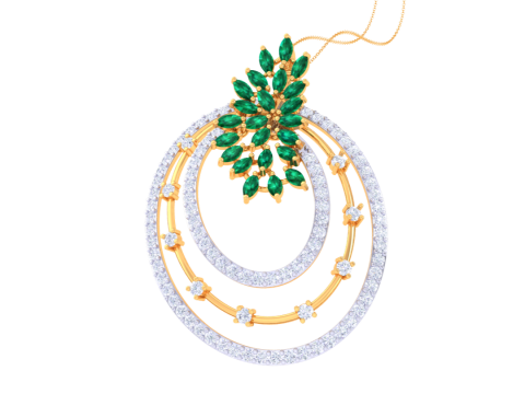 3D Printable Cad jewelry design of Lady diamond Pendant 3D Model