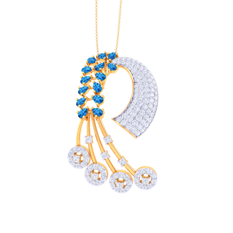 3D Printable Cad jewelry design of Lady diamond Pendant 3D Модель .c4d .max .obj .3ds .fbx .stl .blend
