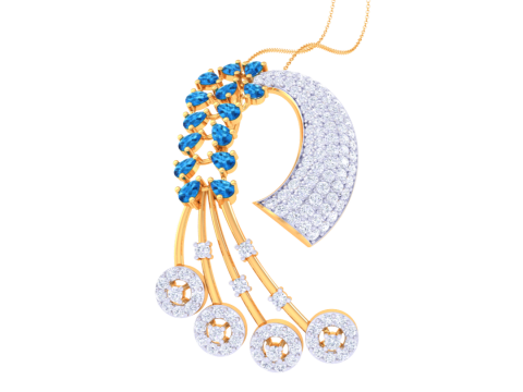 3D Printable Cad jewelry design of Lady diamond Pendant 3D Модель
